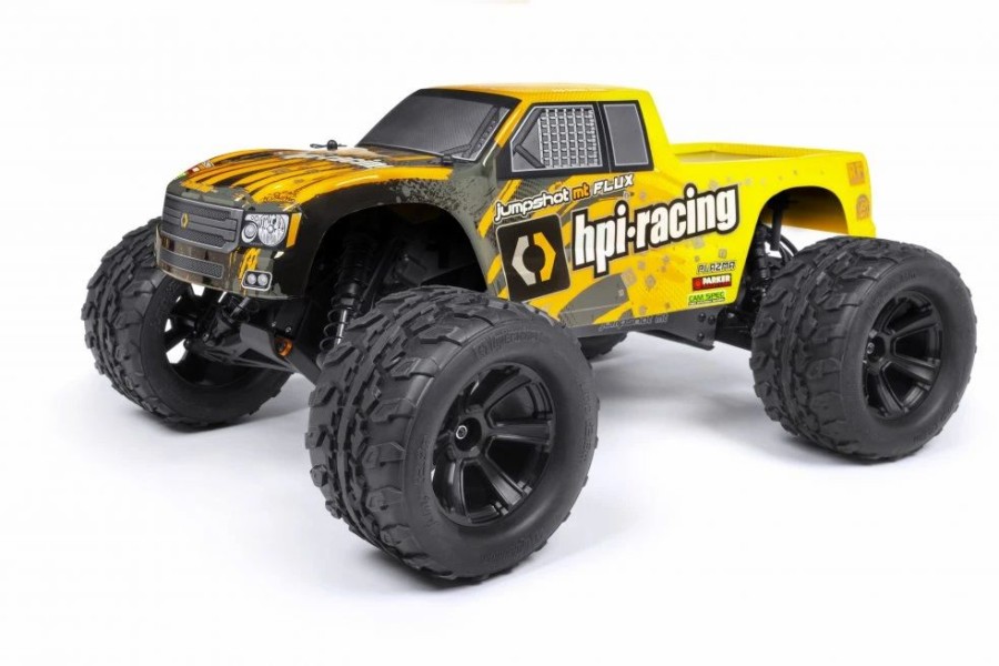 Cars, Trucks, Boats * | Hpi Racing Jumpshot 1/10 Monster Truck Flux 2Wd Grey/Yellow, Rtr