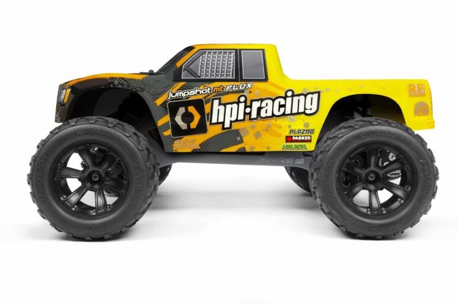 Cars, Trucks, Boats * | Hpi Racing Jumpshot 1/10 Monster Truck Flux 2Wd Grey/Yellow, Rtr