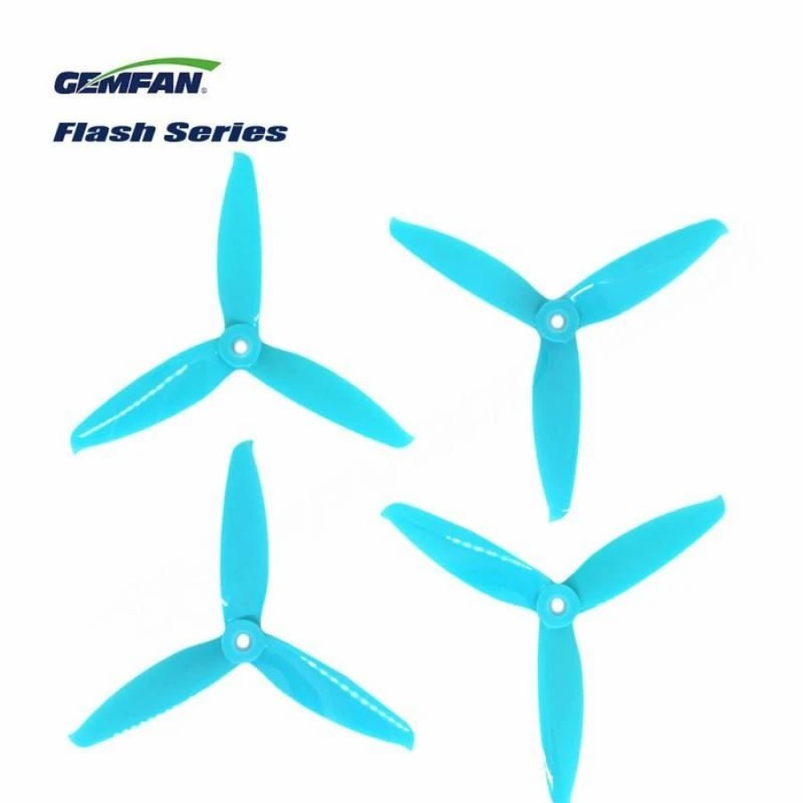 Multirotors * | Gemfan Flash 5152S V2 Durable 3 Blade Propeller Blue