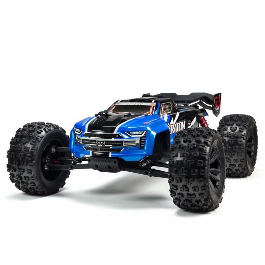 Cars, Trucks, Boats * | Arrma 1/8 Kraton 6S V5 4Wd Blx Speed Monster Truck With Spektrum Firma Rtr, Blue