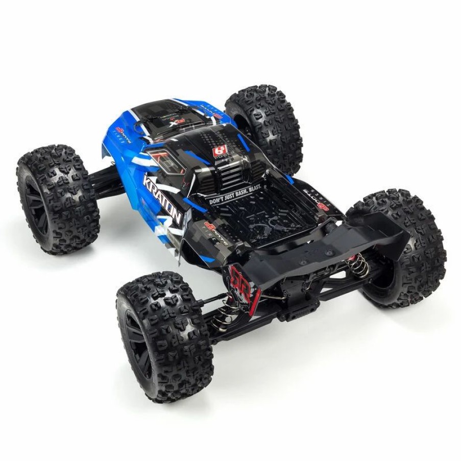 Cars, Trucks, Boats * | Arrma 1/8 Kraton 6S V5 4Wd Blx Speed Monster Truck With Spektrum Firma Rtr, Blue