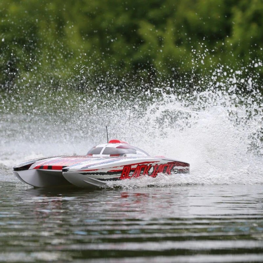 Cars, Trucks, Boats * | Proboat Blackjack 42 8S Brushless Catamaran Rtr: White/Red