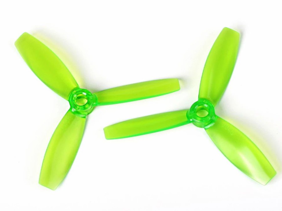 Multirotors * | Dys 30453 3-Blade Translucent Bullnose Props (Cw/Ccw) 1 Pair (Green)