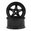 Cars, Trucks, Boats * | Ds Racing Drift Element 5 Spoke Drift Wheels (Triple Black W/Silver Rivets) (2) (Adjustable Offset) W/12Mm Hex