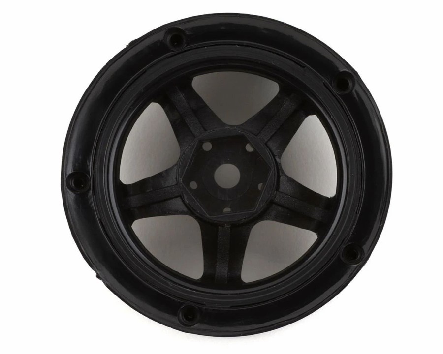 Cars, Trucks, Boats * | Ds Racing Drift Element 5 Spoke Drift Wheels (Triple Black W/Silver Rivets) (2) (Adjustable Offset) W/12Mm Hex