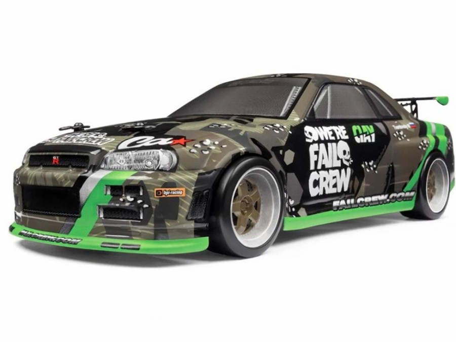 Cars, Trucks, Boats * | Hpi Racing Micro Rs4 Drift Fail Crew Nissan Skyline R34 Gt-R Rtr Ready To Run W/ Battery & Charger