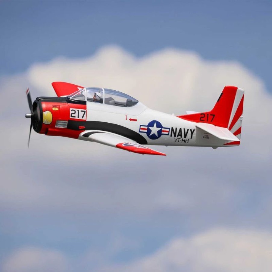 Airplanes * | E-Flite T-28 Trojan 1.2M Bnf Basic With Smart