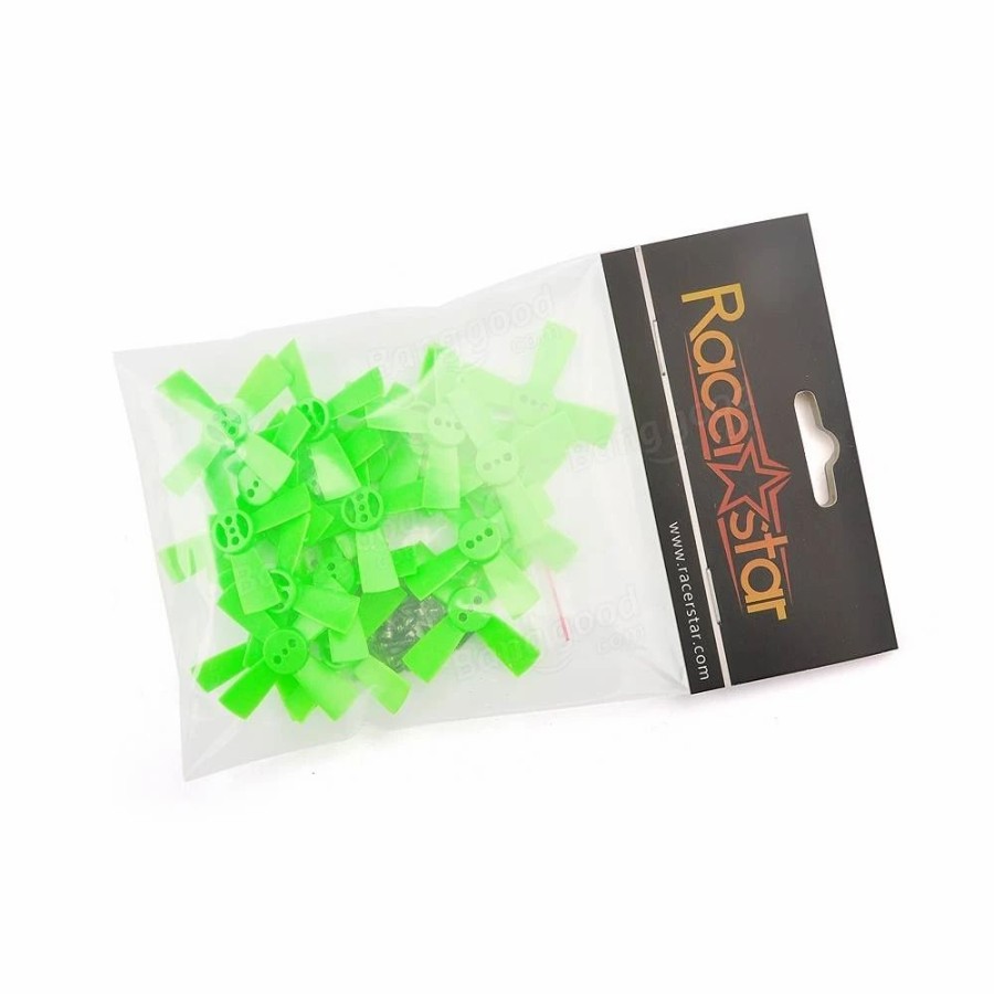 Multirotors * | Racerstar 10 Pairs 1535 38Mm 4 Blade Green Abs Propeller 1.5Mm Mounting Hole For 60-80 Fpv Racing Frame