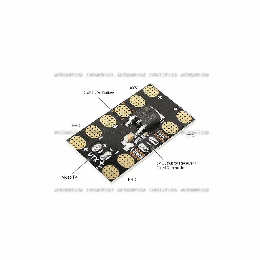 Multirotors * | Mini Power Distribution Board (35X20Mm / 5 Output Bec)