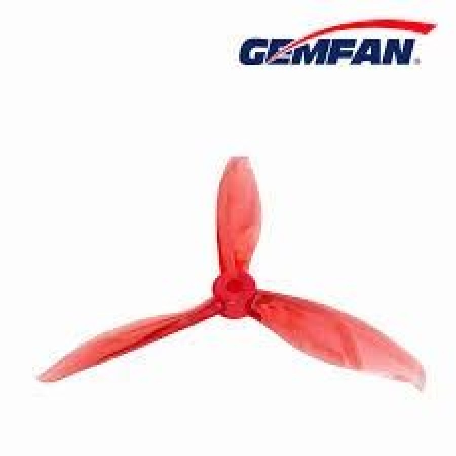 Multirotors * | Gemfan Flash 5149 Durable 3 Blade Propeller Clear Red