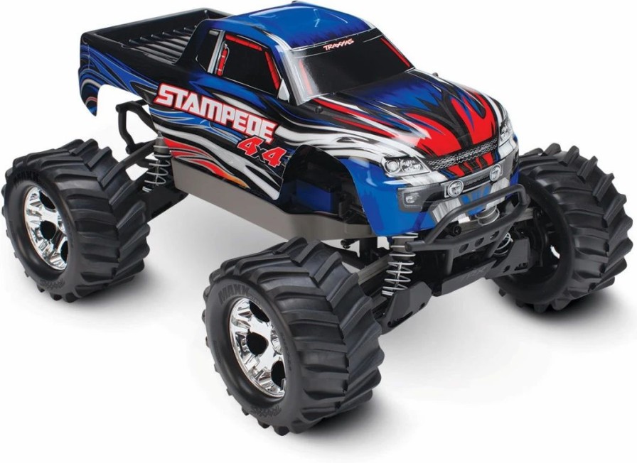 Cars, Trucks, Boats * | Traxxas Stampede 4X4 Brushed Titan 12T Motor And Xl-5 Esc Rtr Blue