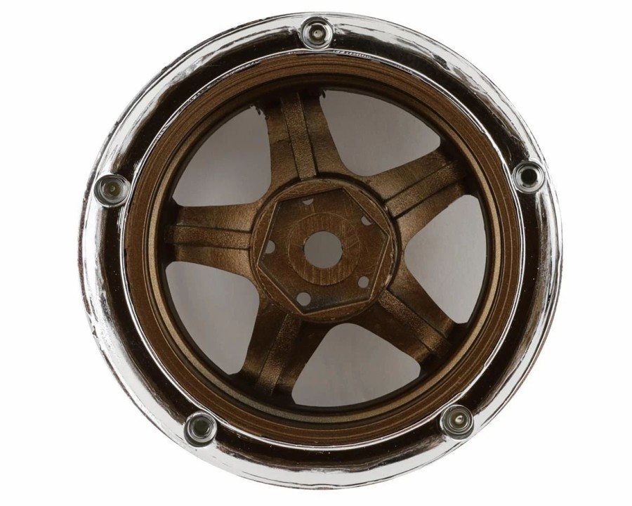 Cars, Trucks, Boats * | Ds Racing Drift Element 5 Spoke Drift Wheels (Bronze & Chrome) (2) (Adjustable Offset) W/12Mm Hex