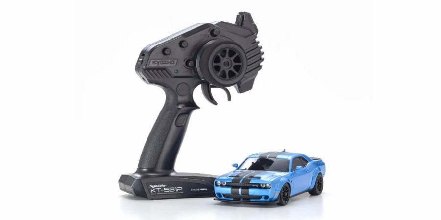 Cars, Trucks, Boats * | Kyosho 32621Bl Mini-Z Awd Dodge Challenger Srt Hellcat Redeye B5 Blue