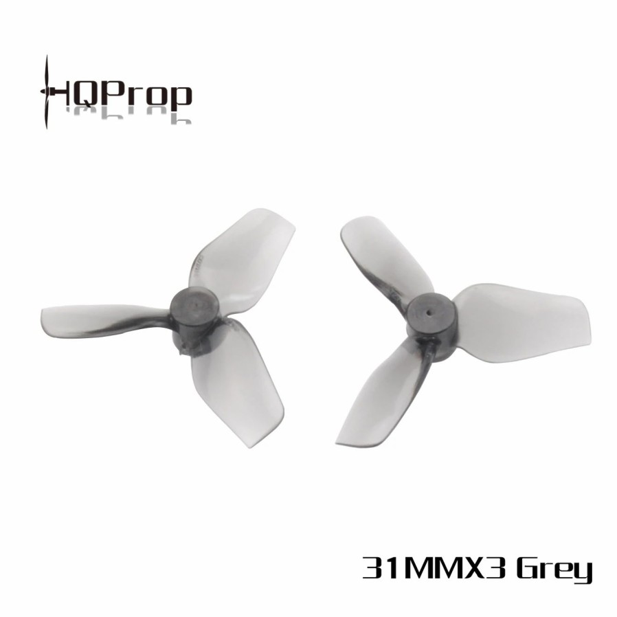 Multirotors * | Hq Micro Whoop Prop 31Mmx3 1Mm Shaft (2Cw+2Ccw) Grey