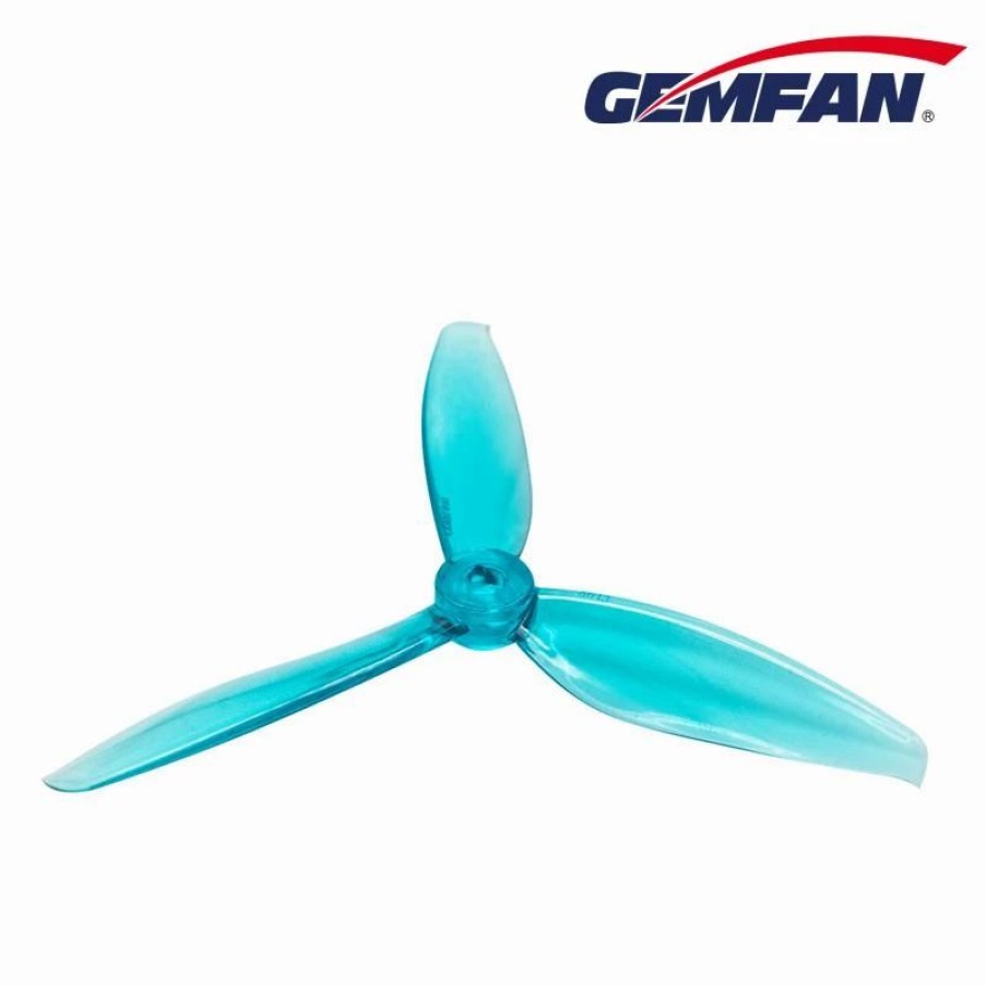 Multirotors * | Gemfan Windancer 5043 Durable 3 Blade Propeller Clear Blue