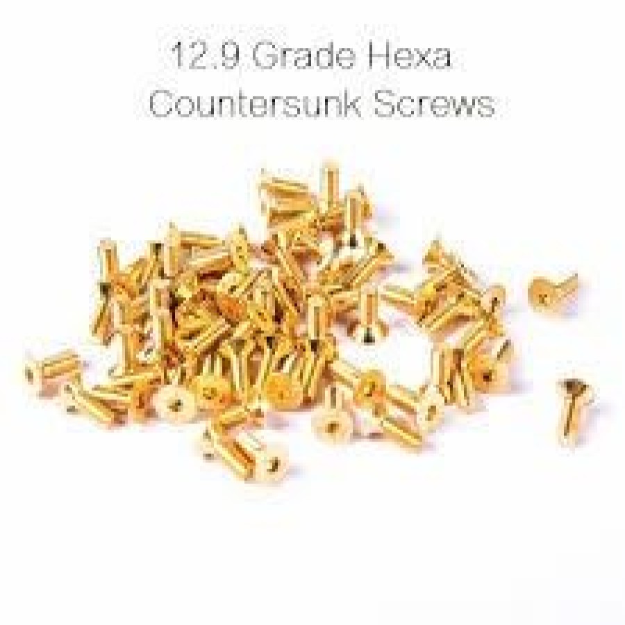 Multirotors * | 12.9 Grade Gold Hexa Countersunk Screws M3*10Mm 5Pcs