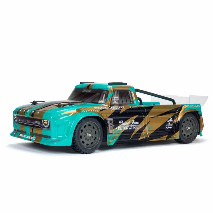 Cars, Trucks, Boats * | Arrma 1/8 Infraction 4Wd Mega Resto-Mod Truck Rtr, Teal/Bronze