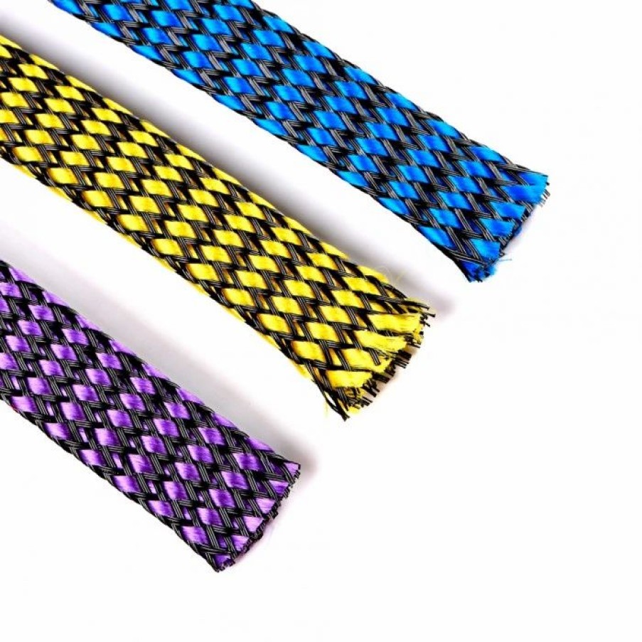 Multirotors * | 12Mm Snakeskin Mesh Wire Cotton Plus Pet Nylon (1 Meter) Blue