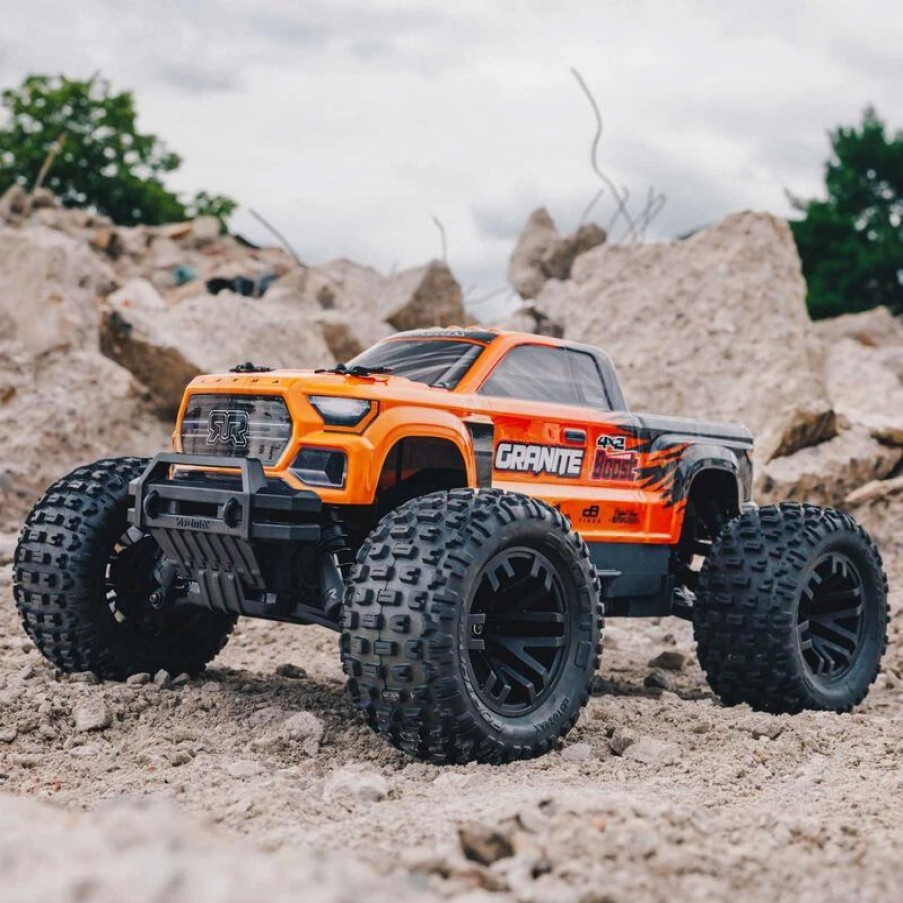 Cars, Trucks, Boats * | Arrma 1/10 Granite 4X2 Boost Mega 550 Brushed Monster Truck Rtr, Orange