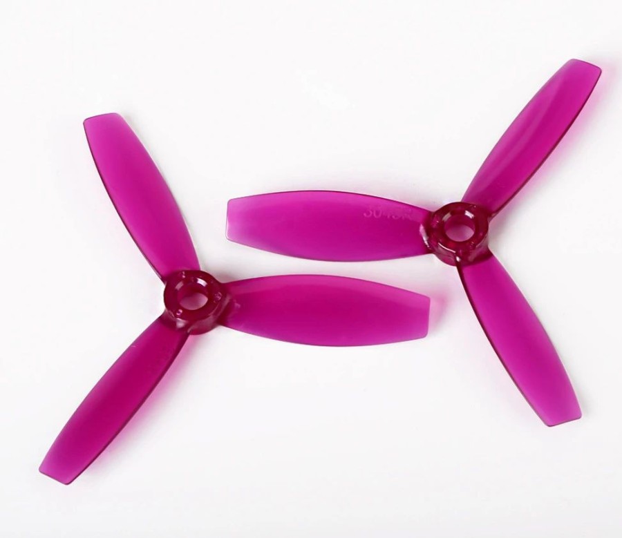 Multirotors * | Dys 30453 3-Blade Translucent Bullnose Props (Cw/Ccw) 1 Pair (Purple)