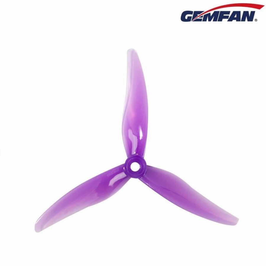 Multirotors * | Gemfan Hurricane 51477 Durable 3 Blade Propeller Purple