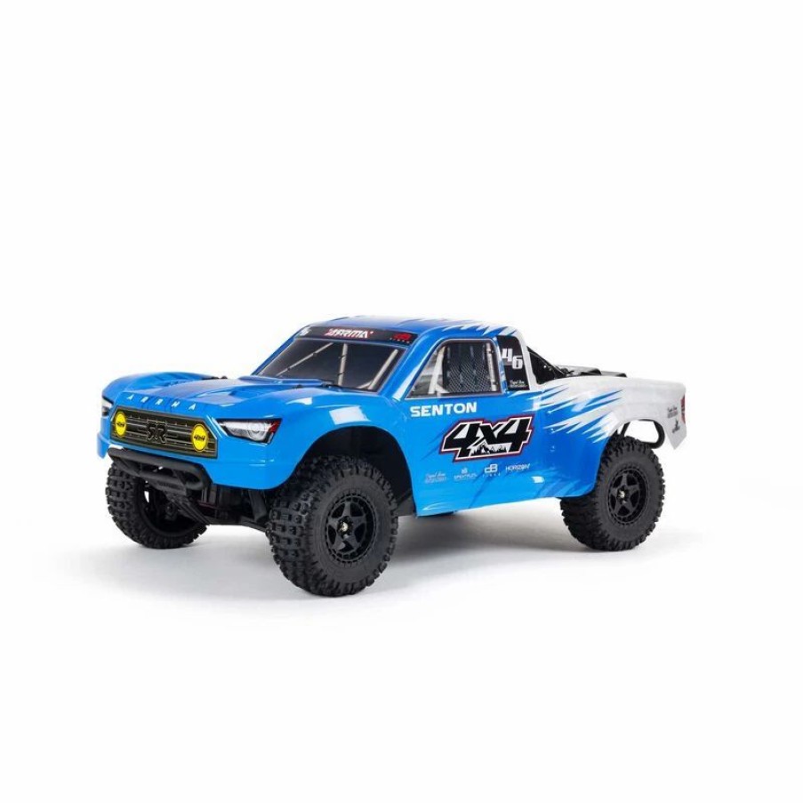 Cars, Trucks, Boats * | Arrma 1/10 Senton 4X4 V3 Mega 550 Brushed Short Course Truck Rtr, Blue