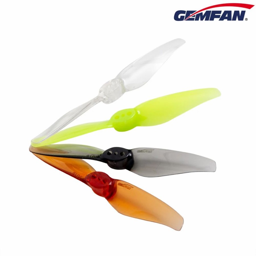 Multirotors * | Gemfan Hurricane 3018 (1.5Mm Shaft) 2-Blade Props Clear