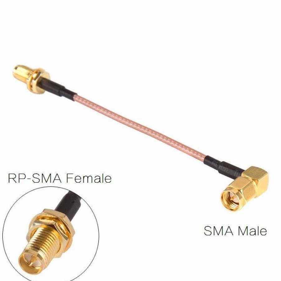 Multirotors * | 90 Degree Rp-Sma To Sma 10Cm Antenna Adapter Extension Cable