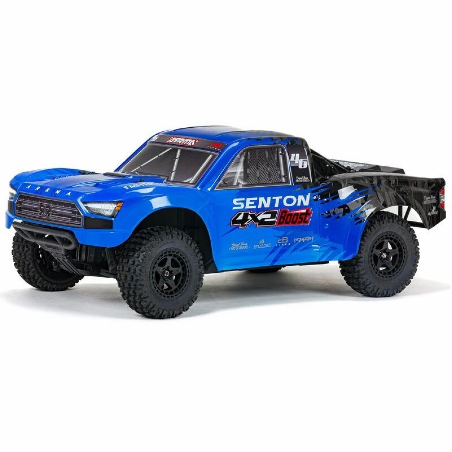 Cars, Trucks, Boats * | Arrma 1/10 Senton 4X2 Boost Mega 550 Brushed Short Course Truck Rtr, Blue