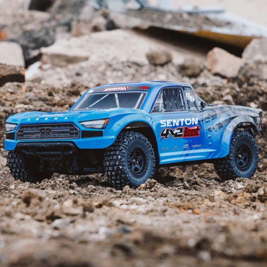 Cars, Trucks, Boats * | Arrma 1/10 Senton 4X2 Boost Mega 550 Brushed Short Course Truck Rtr, Blue