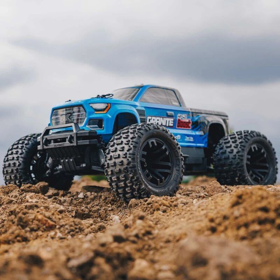 Cars, Trucks, Boats * | Arrma 1/10 Granite 4X2 Boost Mega 550 Brushed Monster Truck Rtr With Battery & Charger, Blue