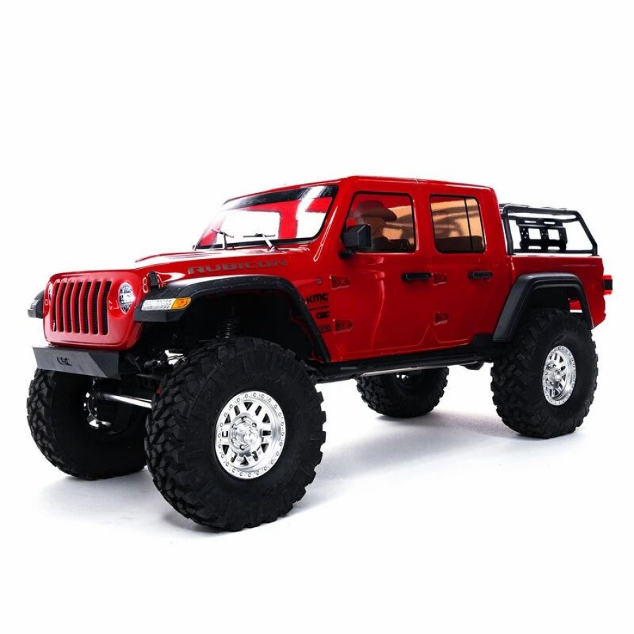 Cars, Trucks, Boats * | Axial Racing 1/10 Scx10 Iii Jeep Jt Gladiator Rock Crawler With Portals Rtr, Red