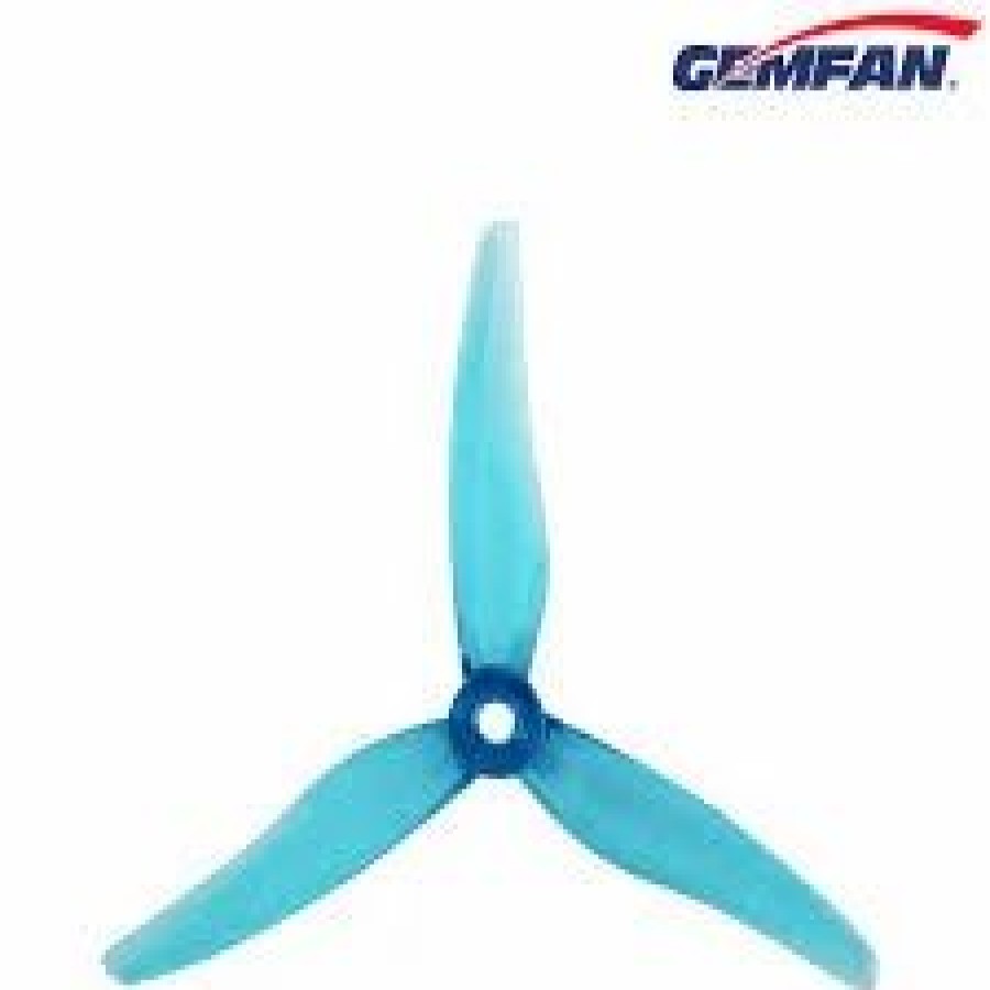 Multirotors * | Gemfan Mck Hurricane 51466 Durable 3 Blade Propeller Clear Blue