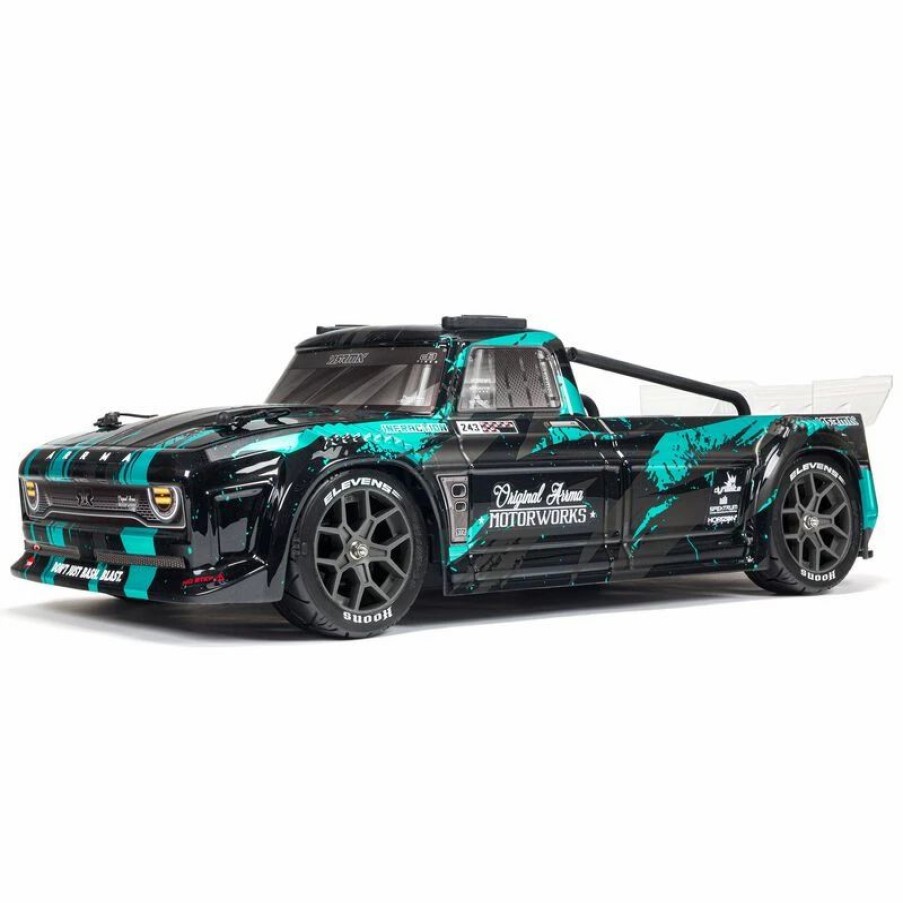 Cars, Trucks, Boats * | Arrma 1/8 Infraction 4X4 3S Blx 4Wd All-Road Street Bash Resto-Mod Truck Rtr, Teal $40 Off Father'S Day Sale! Valid: Jun2-Jun18