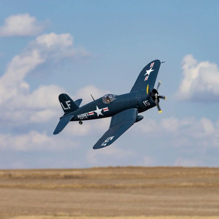 Airplanes * | E-Flite F4U-4 Corsair 1.2M Bnf Basic With As3X And Safe Select