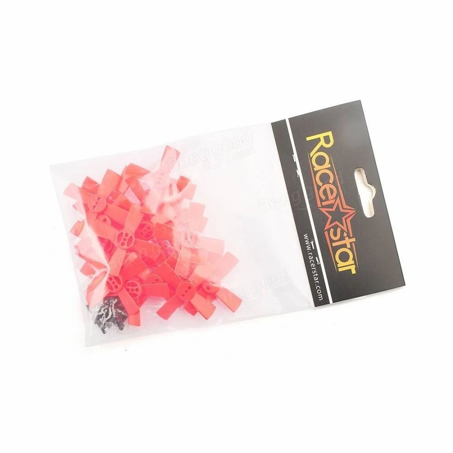 Multirotors * | Racerstar 10 Pairs 1535 38Mm 4 Blade Red Abs Propeller 1.5Mm Mounting Hole For 60-80 Fpv Racing Frame