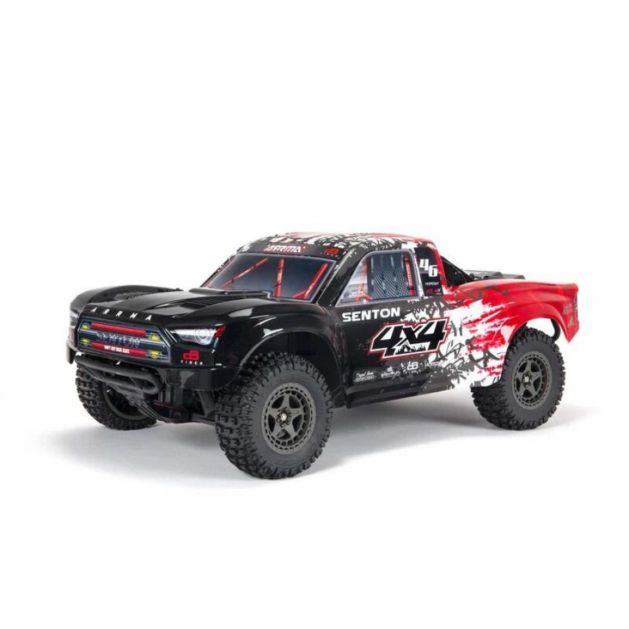 Cars, Trucks, Boats * | Arrma 1/10 Senton 4X4 V3 3S Blx Brushless Short Course Truck Rtr, Red