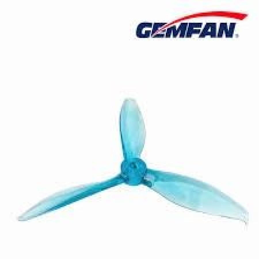 Multirotors * | Gemfan Flash 5149 Durable 3 Blade Propeller Clear Blue