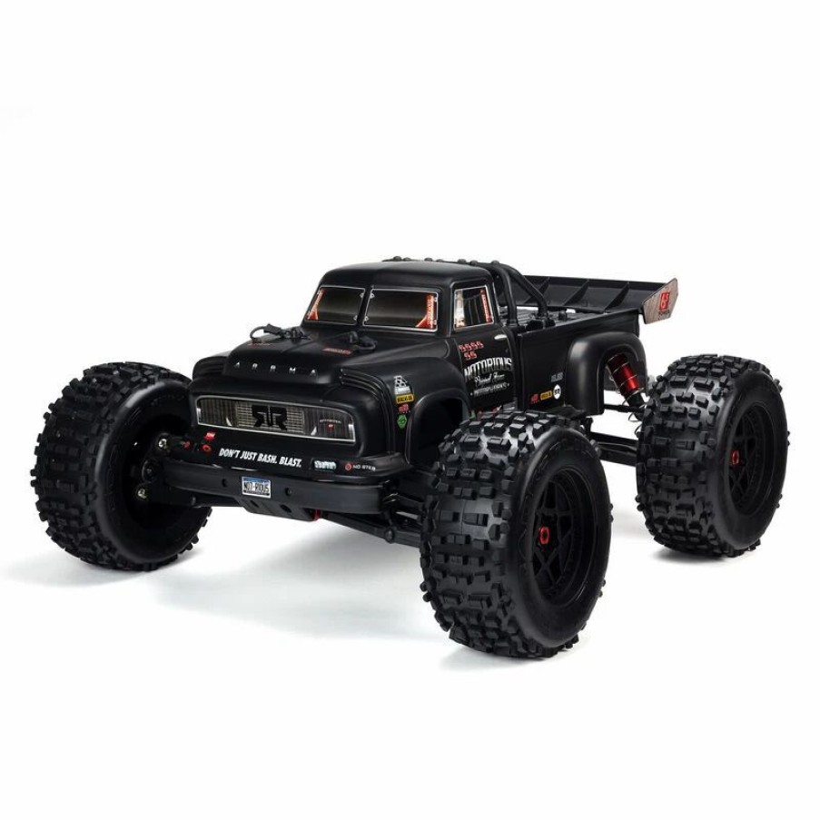 Cars, Trucks, Boats * | Arrma 1/8 Notorious 6S V5 4Wd Blx Stunt Truck With Spektrum Firma Rtr, Black