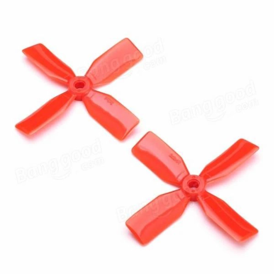 Multirotors * | Kingkong 10 Pairs 3X3X4 3030 4-Blade Red Propeller Cw Ccw For Fpv Racer