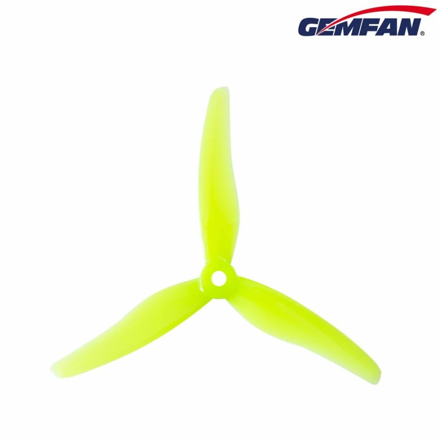 Multirotors * | Gemfan Hurricane 51433 Durable 3 Blade Propeller Yellow