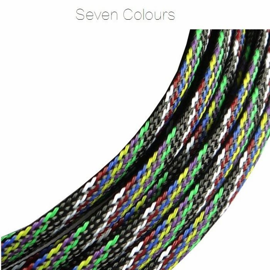 Multirotors * | 6Mm Snakeskin Mesh Wire Protecting Pet Nylon Cable Sleeve (1 Meter) Seven Colours