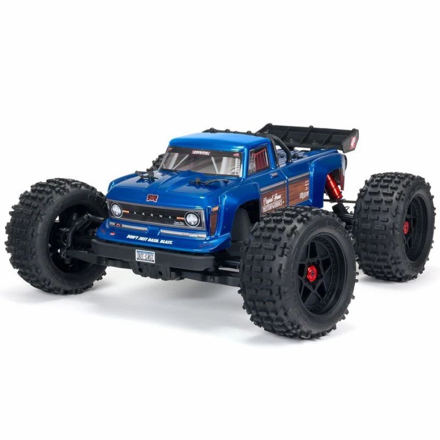 Cars, Trucks, Boats * | Arrma 1/10 Outcast 4X4 4S V2 Blx Stunt Truck Rtr, Blue $40 Off Father'S Day Sale! Valid: Jun2-Jun18