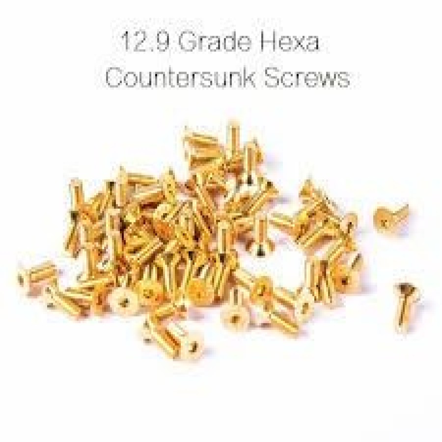 Multirotors * | 12.9 Grade Gold Hexa Countersunk Screws M3*8Mm 5Pcs