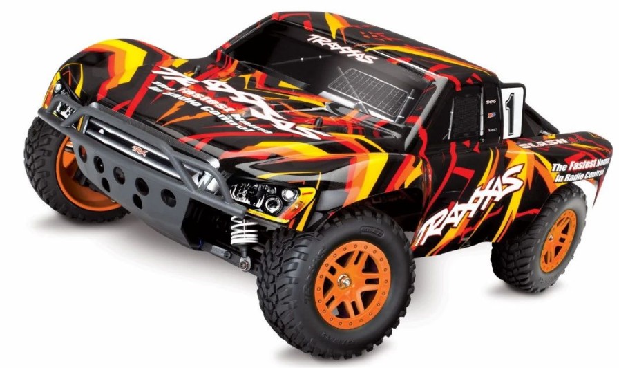 Cars, Trucks, Boats * | Traxxas Slash 4X4 1/10 4Wd Xl-5 Rtr Short Course Truck Orange