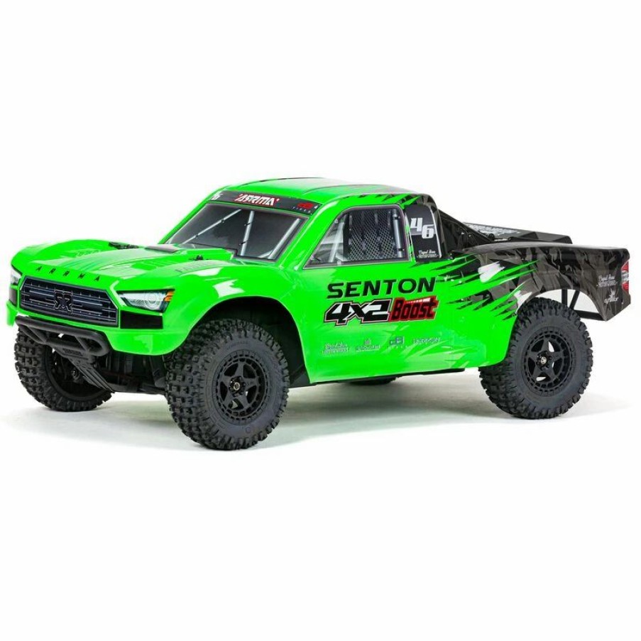 Cars, Trucks, Boats * | Arrma 1/10 Senton 4X2 Boost Mega 550 Brushed Short Course Truck Rtr, Green