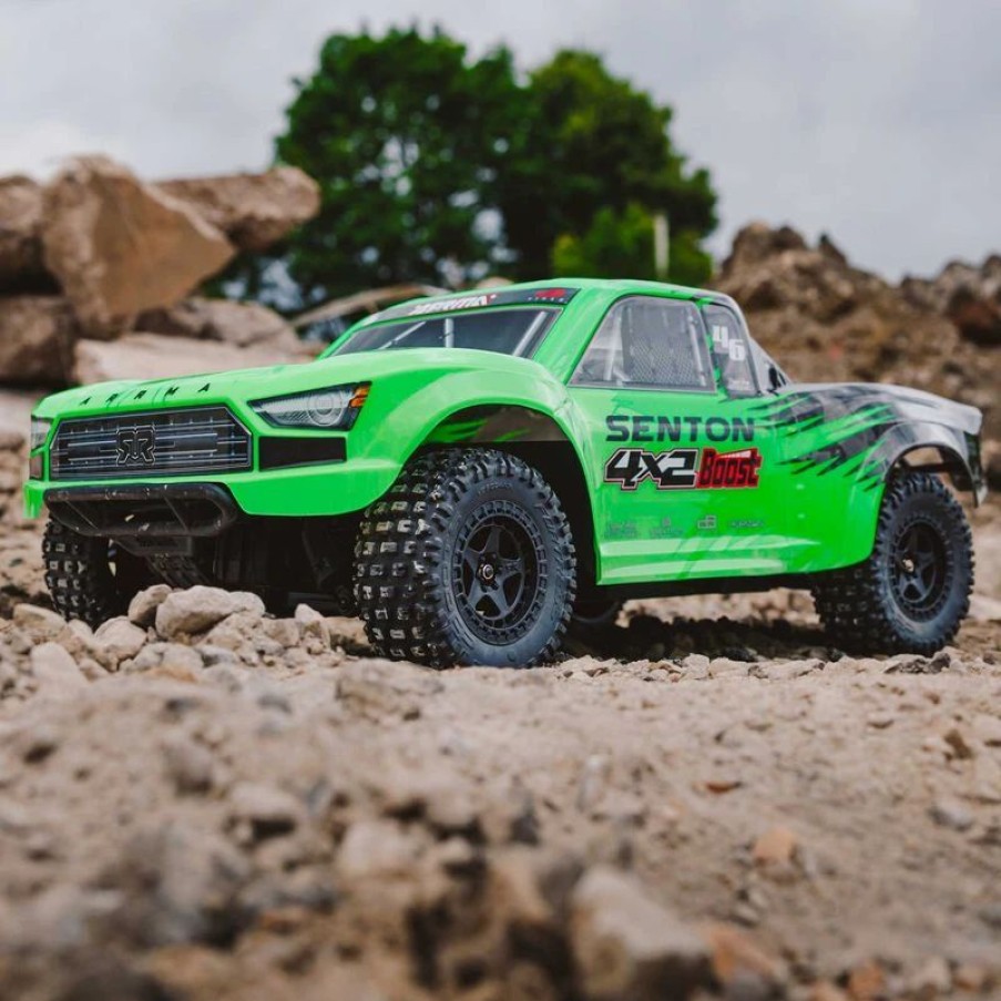 Cars, Trucks, Boats * | Arrma 1/10 Senton 4X2 Boost Mega 550 Brushed Short Course Truck Rtr, Green