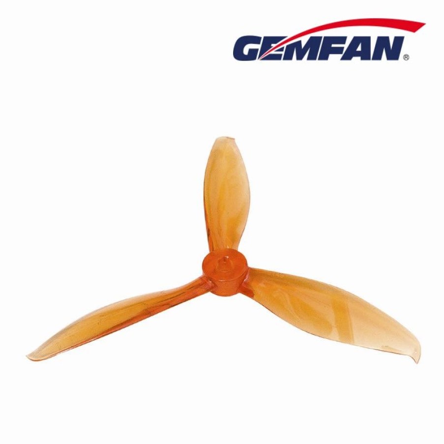 Multirotors * | Gemfan Flash 5149 Durable 3 Blade Propeller Clear Orange