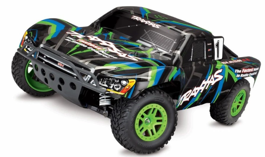 Cars, Trucks, Boats * | Traxxas Slash 4X4 1/10 4Wd Xl-5 Rtr Short Course Truck Green