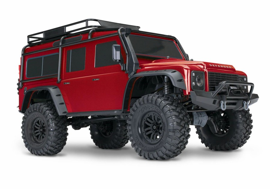 Cars, Trucks, Boats * | Traxxas Trx4 Land Rover Defender 1/10 Crawler Rtr Red